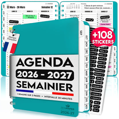 Agenda 2026-2027 Semainier A5