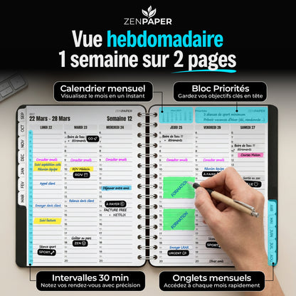 Agenda 2026-2027 Semainier A5