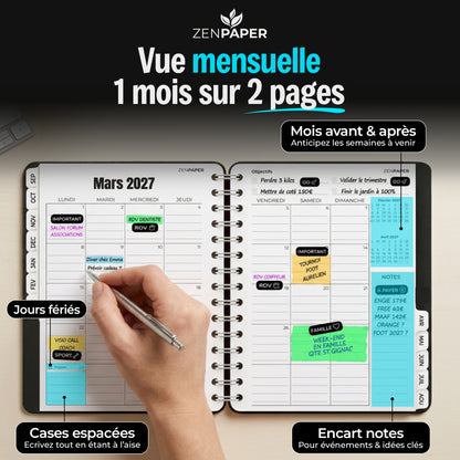 Agenda 2026-2027 Semainier A5