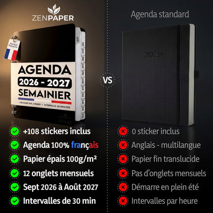 Agenda 2026-2027 Semainier A5
